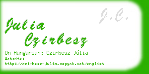 julia czirbesz business card